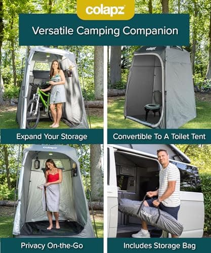 Colapz Pop Up Camping Shower Tent Privacy Shelter & Toilet Tent — view 3