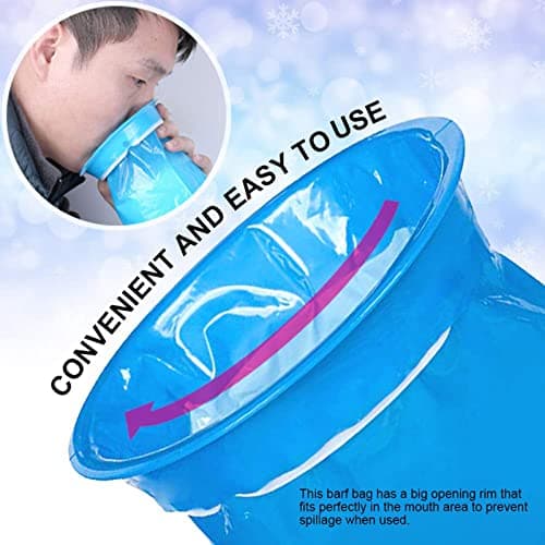 Travel Emesis Bags 10ml 10 Pack Portable Disposable Barf Bags for Travel Car Flight Flight Vomit Nausea Bags Suitable for Kids Adults (Blue, One Size) — view 4