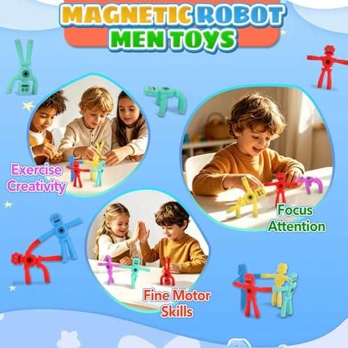 10Pcs Magnetic Travel Toys, Magnetic Robot Fidget Toys for Kids — view 5