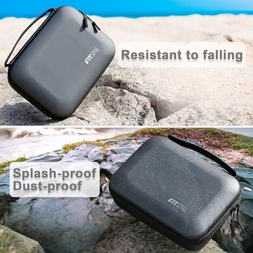 FiTSTILL Large Carrying Travel Storage Case for DJI Action 6/5pro/4/3/2,Go Pro Hero 13/12/11/10/9/8/7/6/5/Hero 4K,MAX2/MAX360 2025,Insta 360 X5/X4/X3/GO Ultra/AcePro2/AcePro — view 2