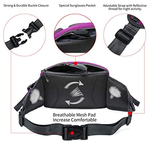 TUDEQU Large Hiking Waist Pack | Dog Walking Fanny Pack | Bum Bag for Men — view 6