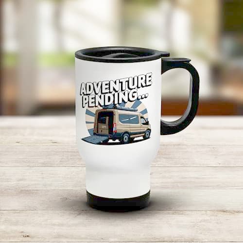 Shopagift Adventure Pending Van Life Travel Road Trip Travel Mug Stainless Steel 14oz Cup — view 2