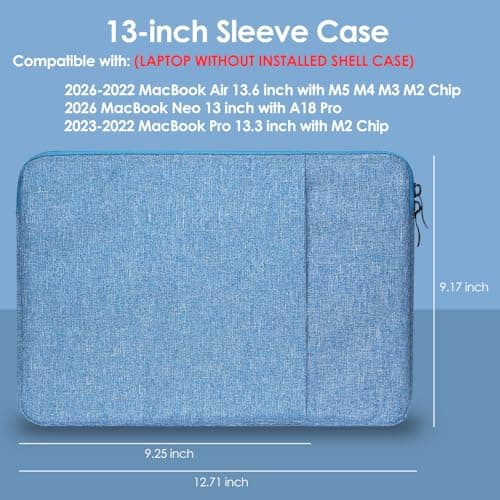ProElife 13-Inch Laptop Sleeve for MacBook Air 13.6 M5/M4 & MacBook Neo — view 2