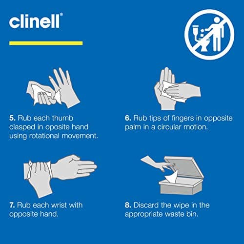 Clinell CAHW200 Antibacterial Hand Wipe Suitable for Hands and Surfaces, 3 Pack of 200 wipes,15 x 10 x 12 centimeters — view 6