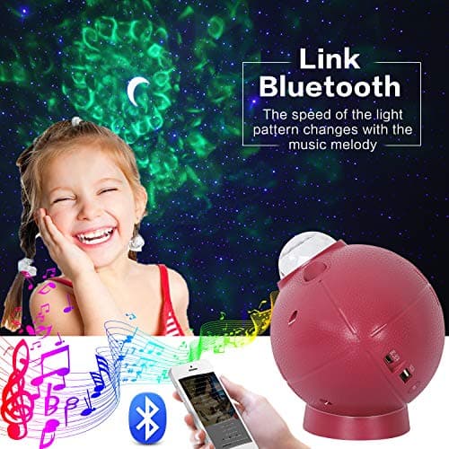 UNIFUN Star Light, Galaxy Projector with Bluetooth Music Speaker 4-in-1 LED Nebula Cloud Projector for Kids Adults Bedroom, Halloween, Christmas Holiday Decoration Use — view 3