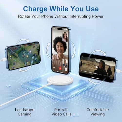 Magnetic Wireless Pad Charger Compatible with Most Qi-Enabled Phone Earbuds — view 5