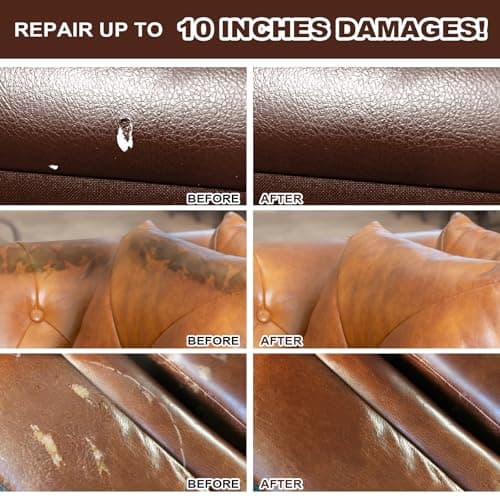 STARTSO WORLD Leather Repair Kit for Furniture, Brown Leather Seat Repair Kit for Car Interior, Car Seats, Sofa, Jacket and Purse, Restore Any Material with Super Easy Instructions — view 5