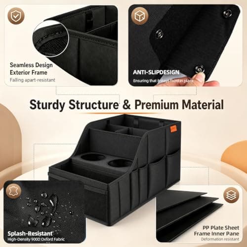LLPHOACI Car Seat Organiser Van Organiser Front Back Seat Storage — view 3