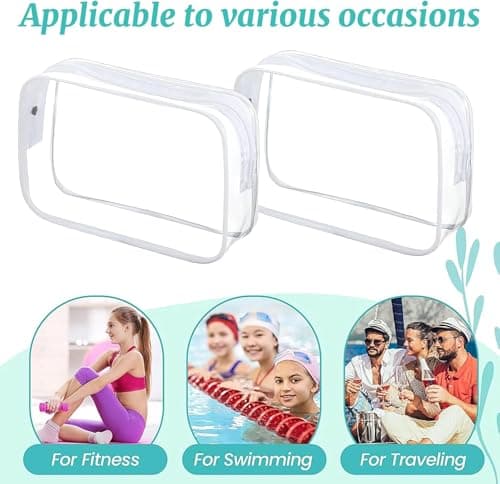 30 Pcs Clear Cosmetic Bags, Makeup Bags Bulk, Reusable Toiletry Bag for Travel, PVC Waterproof Clear Pouch with Zipper for Men and Women Carry-on Travel Essentials (18 x 5.5 x 12 cm) — view 4