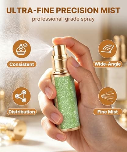 SVIFETEX PA06 5ml travel perfume atomisers refillable bottle, Green Gold — view 4