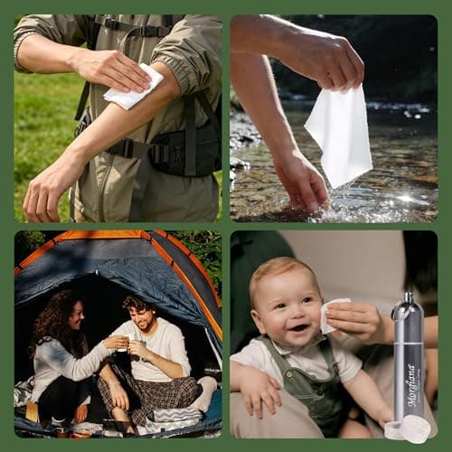 MORGIANA Bamboo Compressed Towels – 100-Pack with Aluminum Tube for Travel — view 6