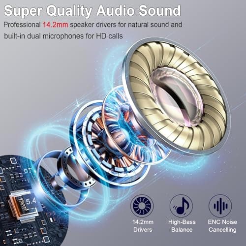 Wireless Earbuds, NEW Mini Bluetooth 5.4 Headphones In Ear with Deep Bass — view 3
