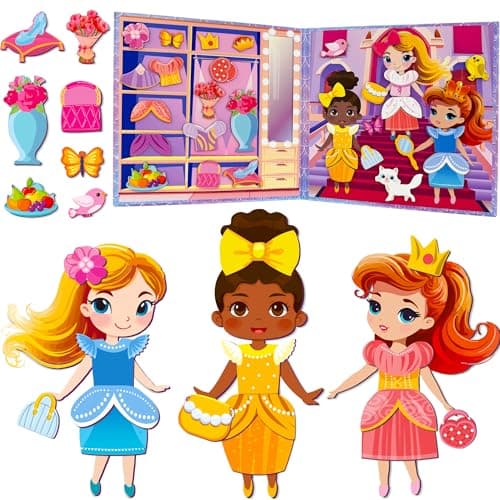 Magnetic Dress Up Dolls Book for Kids - Magnetic Puzzle for 2 3 Year Olds