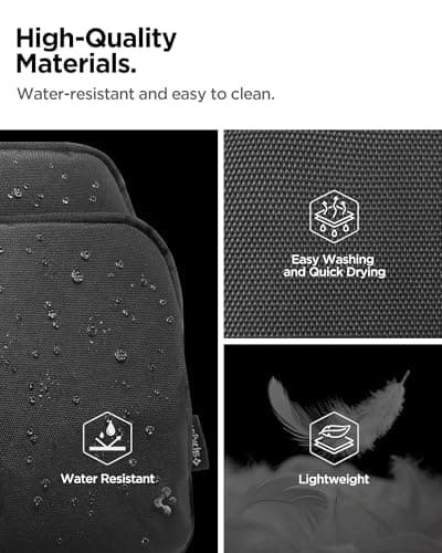Spigen Dynamic Shield Cross Body bag Men Travel Anti-Theft Mens Sholder, [Lightweight] [Ergonomic Adjustable Strap] Cell Phone Holder Pouch for Hiking, Biking and Running — view 4