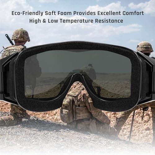 Feyachi Tactical Airsoft Goggles Anti Fog Military Glasses, Ballistic Safety Goggles for Shooting Hunting — view 3