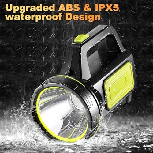 LED Super Bright Rechargeable Torch 1000LM Camping Torches Flashlight 1200mAh Battery Powered Portable Small Hand Torch IPX5 Waterproof Standard Torches with 2 Modes for Outdoor Emergency — view 5