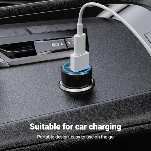 USB to USB C Adapter for i-Phone 16 15, PD 20W USB-C Type C Fast Car Charger Adapter Plug for i-Phone 14, 13, 12, 11, Sam-sung S24, S23, S22 S21 S20 and More, Type C Female to USB A Male(Rose Gold) — view 6