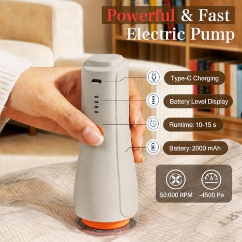 QcoQce Vacuum Storage Bags with Cordless Pump,11-Piece Space Saver Set — view 2