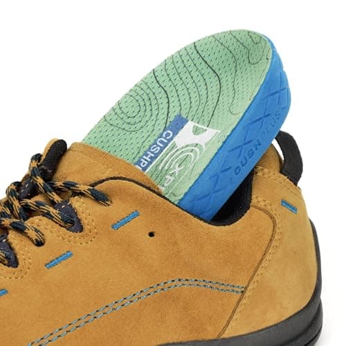 XPETI Men Leather Trail Shoe Slip on Low Top Approach Style Shoes 9 Yellow — view 3