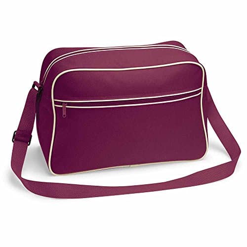 Bagbase Retro Shoulder Bag - Burgundy/Sand
