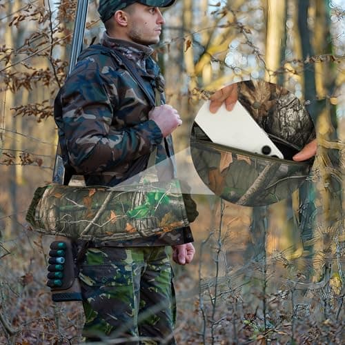 Hunting Camo Hand Muff Insulated Camo Hand Warmer Pouch Cold Weather Hunting Hands Muff Gear for Hiking Camping Outdoor Sports — view 5