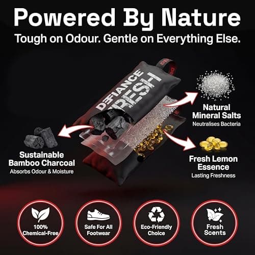 Defiance Fresh Boot & Shoe Deodoriser – As Seen on Dragons' Den | Reusable Deodorising Pouches for Smelly Shoes | Shoe Odour Eliminator, Freshener & Foot Odour Absorber – 2 Pack — view 3