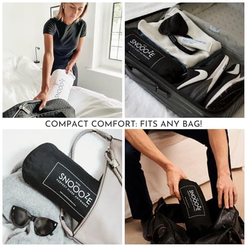 Small Travel Pillow 40x30 cm with 100% Cotton Pillowcase & Carry Bag — view 3