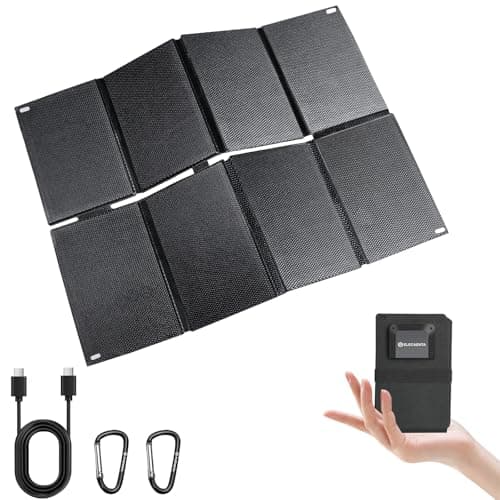 ELECAENTA 25W HPBC ETFE Foldable Solar Charger, Pocket-Size Solar Panel