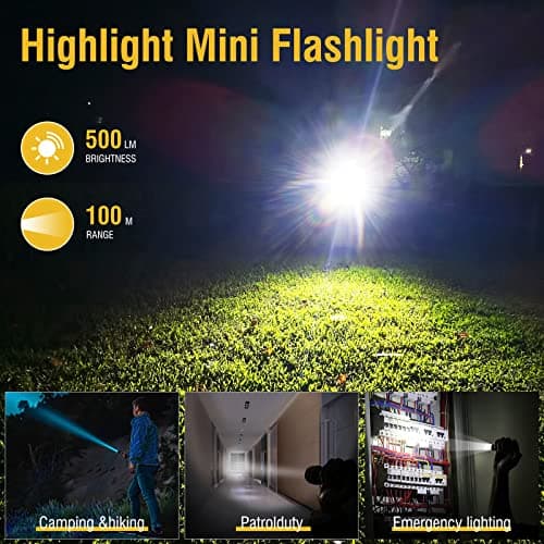 BORUIT V3 Mini Powerful Torch LED Super Bright 900LM with UV Red Blue Light,USB-C LED Rechargeable Small Pocket Keychain Torch,IP65 Waterproof 12 Modes Keyring Torch Flashlight with Magnet — view 2