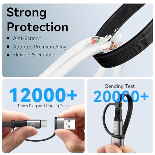 Minlu 6-in-1 Multi Charger Cable, Retractable Charger Cable [4ft/1.2m] — view 6