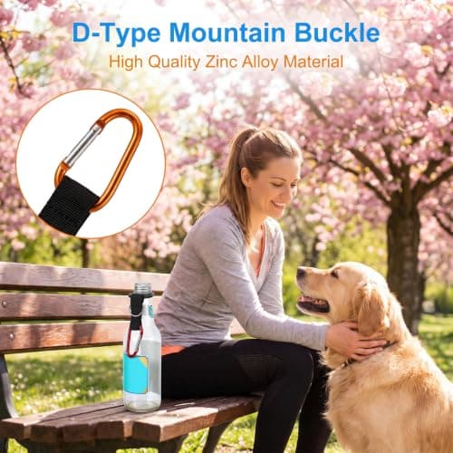Sorcristy 7Pack Silicone Water Bottle Clips With Carabiner Lanyard — view 6