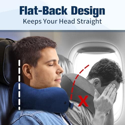 Cirorld Travel Pillow for Airplane, Neck Pillow for Travel, Memory Foam Travel Neck Pillow for Adults, Adjustable & Compact Flight Pillow, Ergonomic Neck Cushion, With Ear Plugs, Eye Mask, Carry Bag — view 4