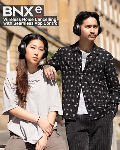 LINDY BNXe Wireless Active Noise Cancelling Headphones, Twin Mode Noise Reduction, 55 Hour Battery Life, Bluetooth 5.3, App Control, Hi-Res Sound, USB-C Superfast Charging, Sustainable Design — view 2