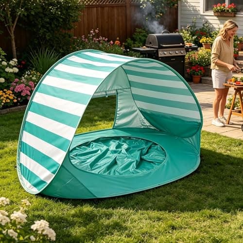 Kids Portable Beach Tent with Mini Pool and UV Protection — view 2