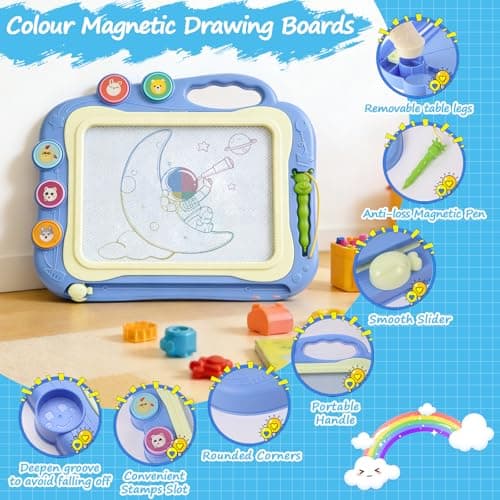 Arrytoy Magnetic Drawing Board, Toddler Toys for 1-2 Year Old Boy Girl, Magnetic Drawing Board Doodle Pad Gift for Toddlers 1-3, Preschool Learning Educational Travel Toys for 12-18 Months Baby — view 4