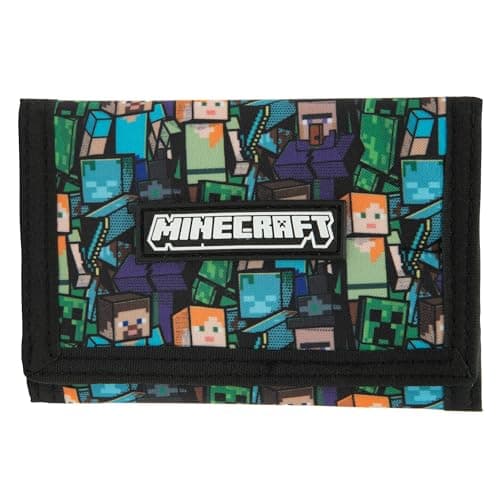 Minecraft Boys Wallet with Card Slots & Zip Coin Pocket