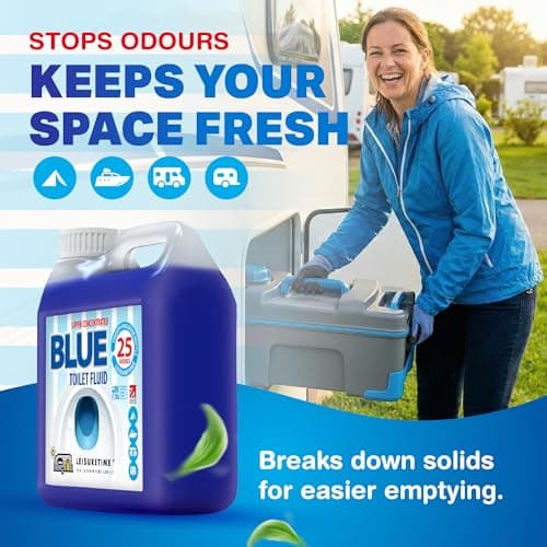 Blue Caravan & Motorhome Toilet Chemical Fluid 1L – 25 Treatments, Cassette — view 5