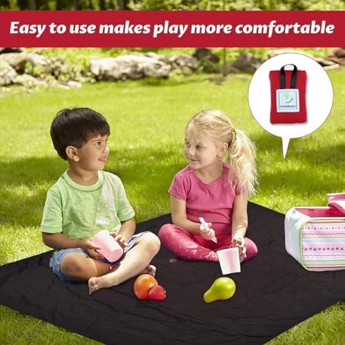 Qianeffort Mini Pocket Picnic Blanket,Lightweight Camping Blanket Waterproof Travel Blanket,Small Picnic Blanket,Beach Mats Sand Free Beach Blanket,Pocket Blanket for Outdoor Camping Hiking Travel — view 4