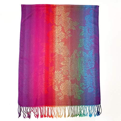 Cocila Women Lady Fashion Folk-Custom Retro Tassel Scarf Wrap Shawl Travel Scarves Large Head (Multicolor, One Size) Gifts For Young Accessories Autumn Snood Men Womens Clothing Fleece Gift Sets — view 6