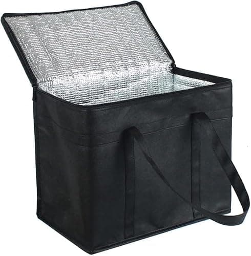 GJFWQC 30L Insulated Food Delivery Bag, Foldable Cooler Bag