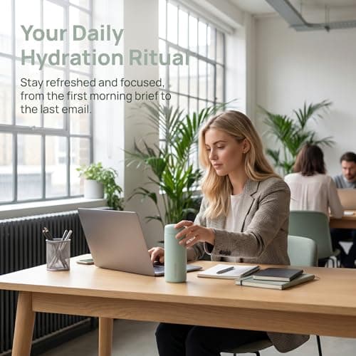 350ml Small Thermal Water Bottle‑ Mini Travel Flask for Hot & Cold Drinks, 316L Stainless Steel, Leak‑Proof Vacuum Sealed Bottle, BPA‑Free, 12hr Hot & 24hr Cold (Light Green) — view 5