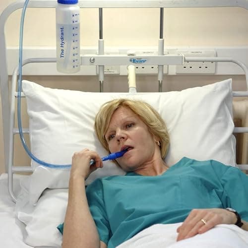 The Hydrant: Solving the Problem of Reaching, Lifting or Holding Drinks. Independent Access to Fluids - Unique & Ingenious Long Straw Water Bottle for the Elderly, Vulnerable and Disabled - 1 Litre — view 5