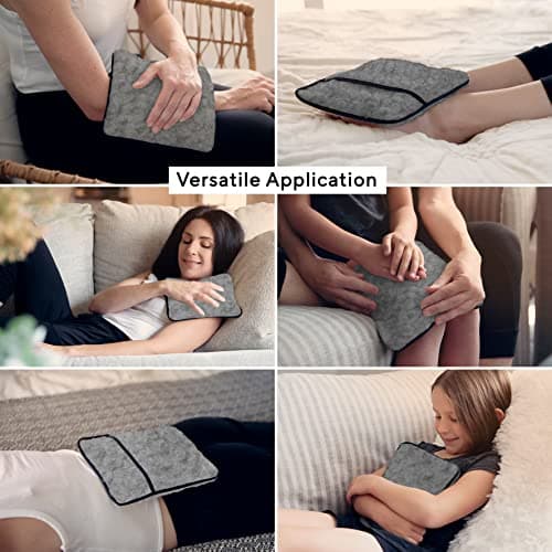 Hotties Micro Hottie - Microwave Hot Water Bottle - Lambswool Fleece - Grey — view 4