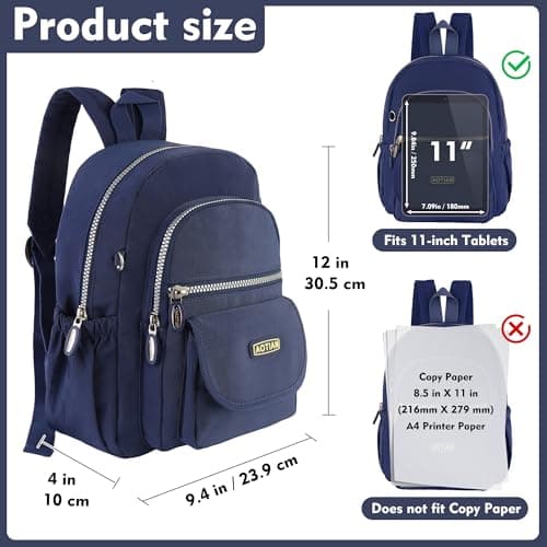 AOTIAN Mini Backpack for Women, Lightweight Sturdy Nylon Small Daypack — view 3