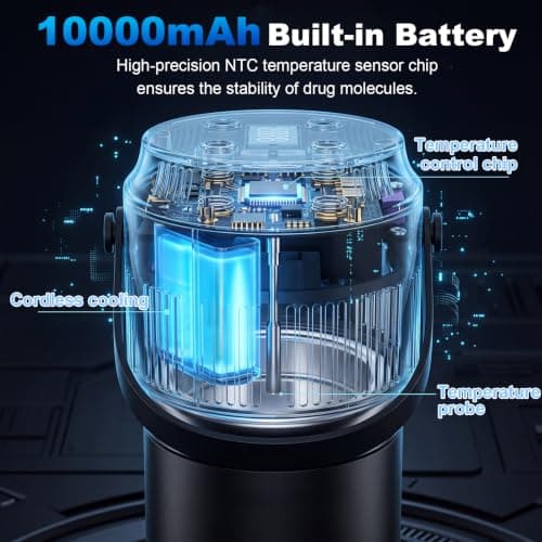 ZORVICK 10000mAh Battery Electric Insulin Cooler Travel Case 4 Cooling Mode — view 2