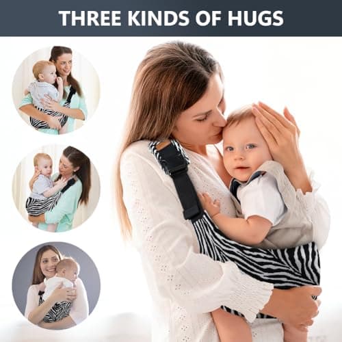 AOOWU Baby Carrier, Baby Sling Carrier, Toddler Carrier, Baby Wrap Carrier with Adjustable Shoulder Straps, Child Sling Baby Side with Shoulder Strap, Baby Sling for Newborns to Toddlers — view 4