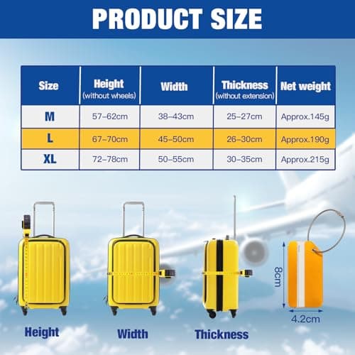 Scettar Suitcase Cover Protectors,Travel Trolley Case Cover Protector,Suitcase Covers Protectors Large with Luggage Tag (L(26-28IN)) — view 2