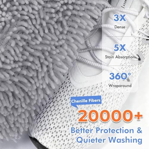 Teletrogy Shoe Washing Machine Bag 2Pcs with Hidden Zipper, Grey, Max UK14 — view 2