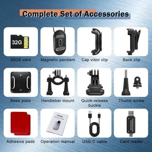 Yehtreh 2.7K Mini Body Camera,35g Wearable Action camera,Graphite Black. — view 4
