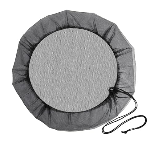 Barrel Net Cover - Bucket Tank Protector Mesh with Drawstring Eaves Protector for Outdoor Garden | Water Catcher to Prevent Fallen Leaves Tool Rain Leaf Filter with Drawstring for Reg